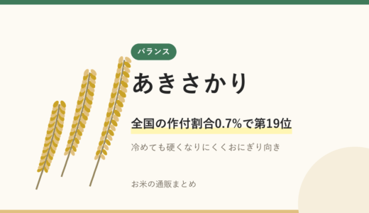 あきさかり米：おにぎりに最適な福井県産の名米