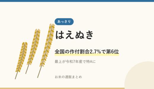 はえぬきとは｜冷めても硬くなりにくい山形の米